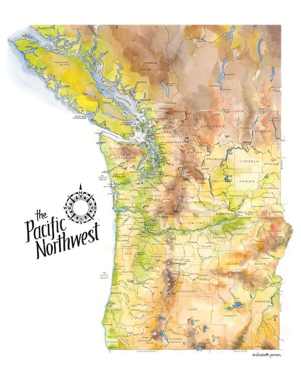 Map Of The Pacific Northwest The Pacific Northwest - Xyht